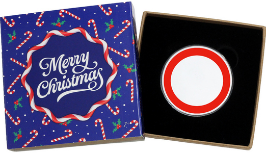 SilverTowne Natural Kraft Paper Gift Box with Merry Christmas Candy Canes Box Sleeve